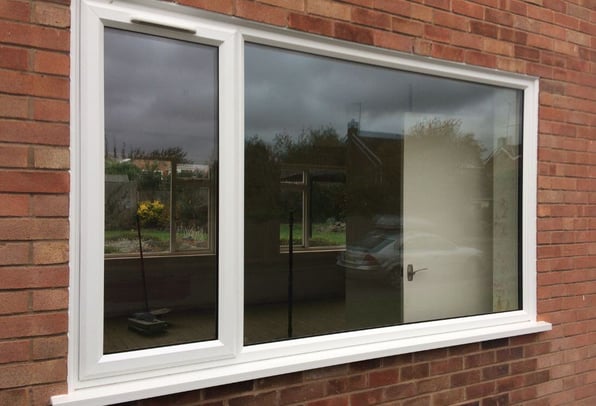 A double glazed window installed for a client by either a big national window company or a local independent window company.